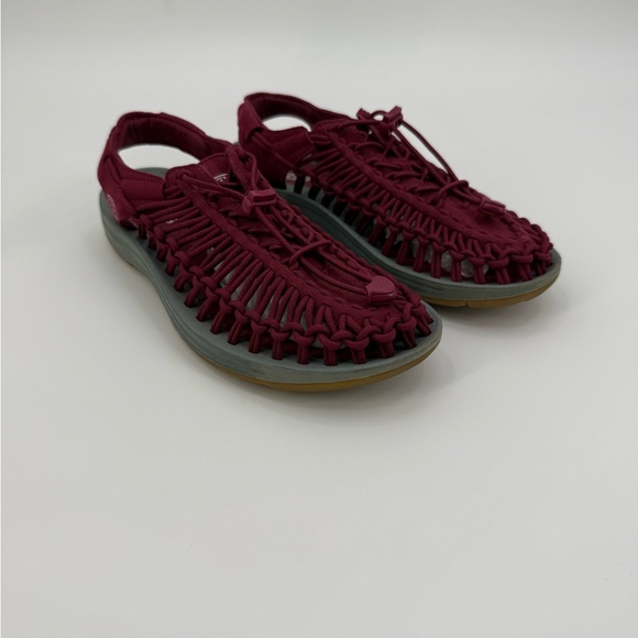 KEEN UNEEK Burgundy Cord Sandals Lightweight Comfort Outdoor Slip-On Shoes SZ 10 - Picture 7 of 16